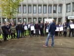 Salford UNISON protests wage cuts and job cuts at Salford City Council